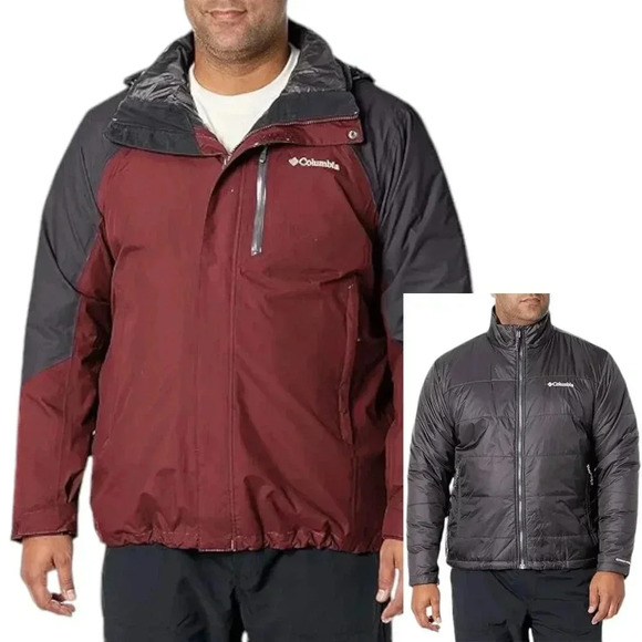 Columbia Interchange 3 in 1 Winter Jacket Omni Heat Ski Snow  Size Medium - Picture 1 of 15